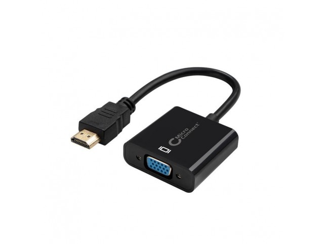 MicroConnect Adapter HDMI - VGA M/F, Black  Support Audio, 1920*1080