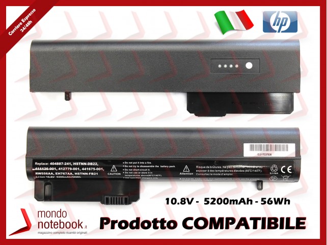 Batteria Compatibile Alta Qualità HP (HSTNN-DB22) 2510P 2400 2530P (6 Celle)