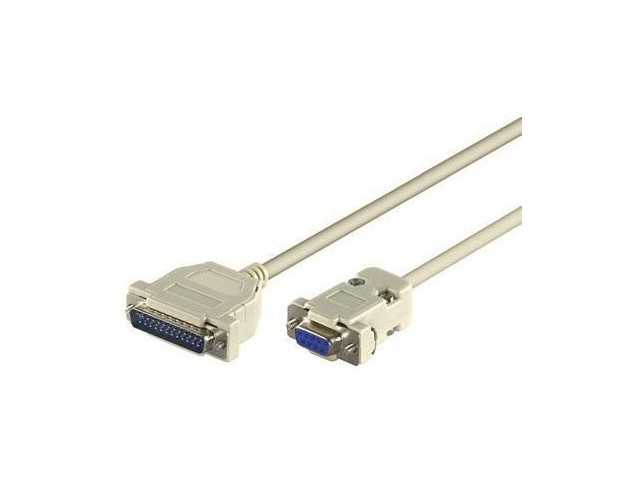 MicroConnect Serial Printer Cable, 1.8m  DB9-DB 25 female - male