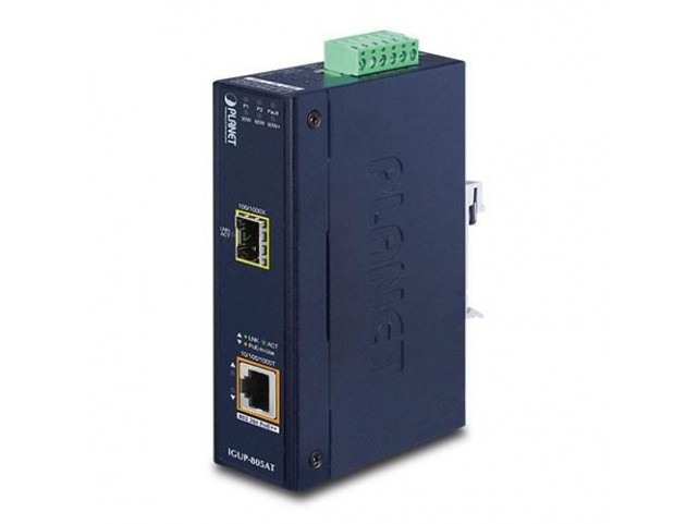 Industrial 1-Port 100/1000X  SFP to 1-Port 10/100/1000T