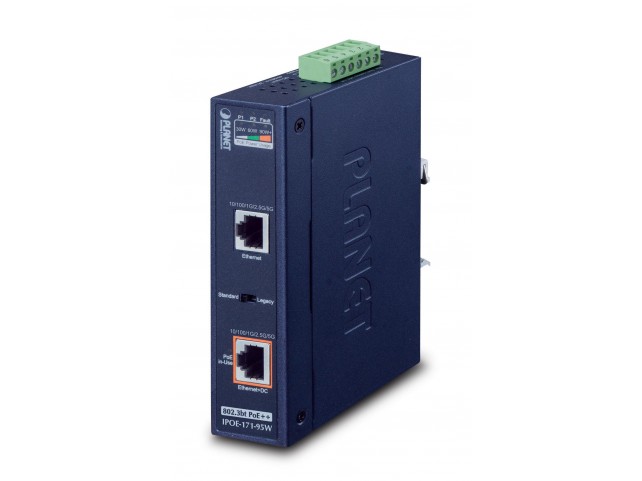 Planet IP30, Industrial Single-Port  10/100/1000Mbps 802.3bt Ultra