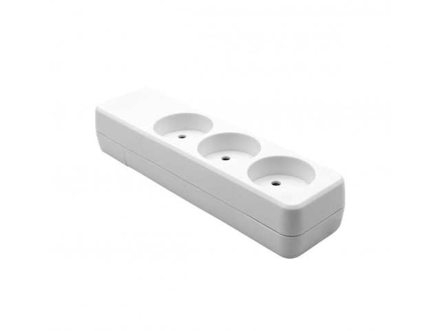 ProXtend Danish Power Strip 3-way White  