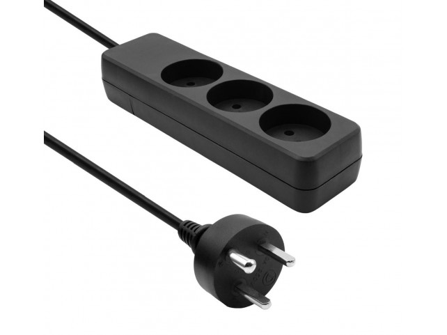ProXtend Danish Power Strip 3-way 15M  IT Black