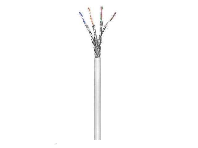 MicroConnect S/FTP CAT6  100m White, PVC  Solid, AWG 23/1, CCA