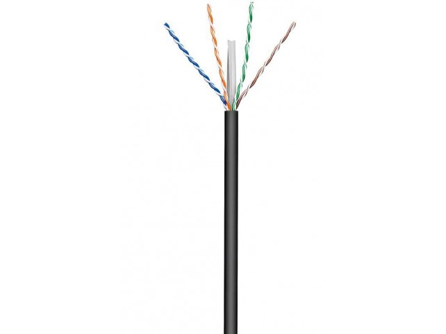 MicroConnect U/UTP CAT6 Outdoor 100m, Black  Solid, AWG 23/1 CCA, Jacket PE