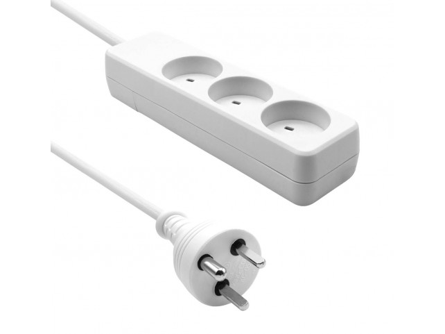 ProXtend Danish IT Power Strip 3-way  2M White