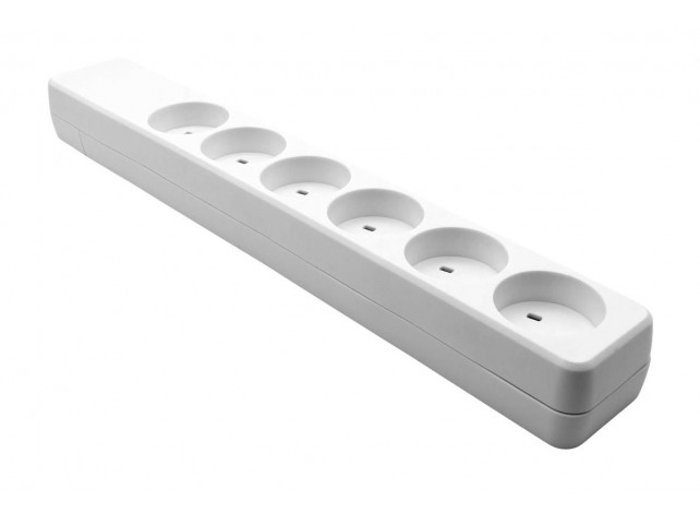 ProXtend Danish IT Power Strip 6-way  White