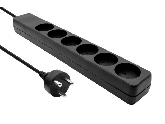 ProXtend Danish IT Power Strip 6-way  1M Black