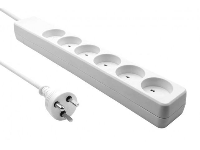ProXtend Danish IT Power Strip 6-way  4M White