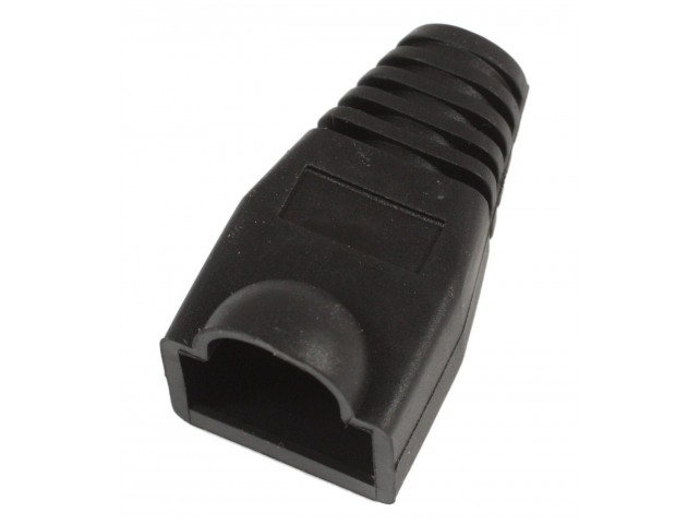 MicroConnect Boots RJ45 Black, 50pcs  Cable lead in 6.40mm