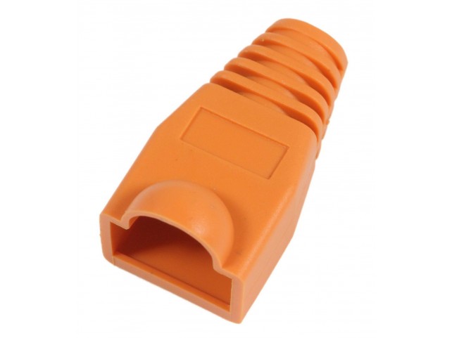 MicroConnect Boots RJ45 Orange, 50pcs  Cable lead in 6.40mm