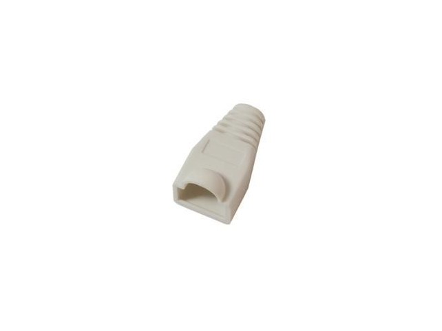 MicroConnect Boots RJ45 White, 50pcs  Cable lead in 6.40mm