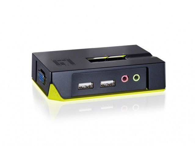 LevelOne 2-Port 2*USB KVM with Audio Bl  2-Port USB VGA KVM Switch,