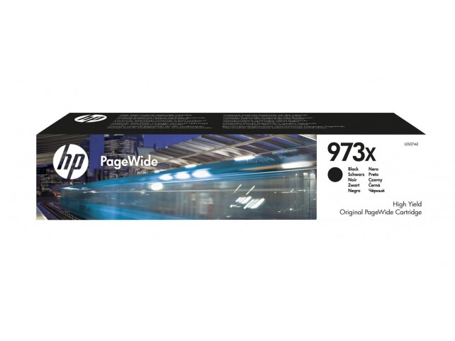 HP Black Inkjet 973X  973X, Original, Pigment-based