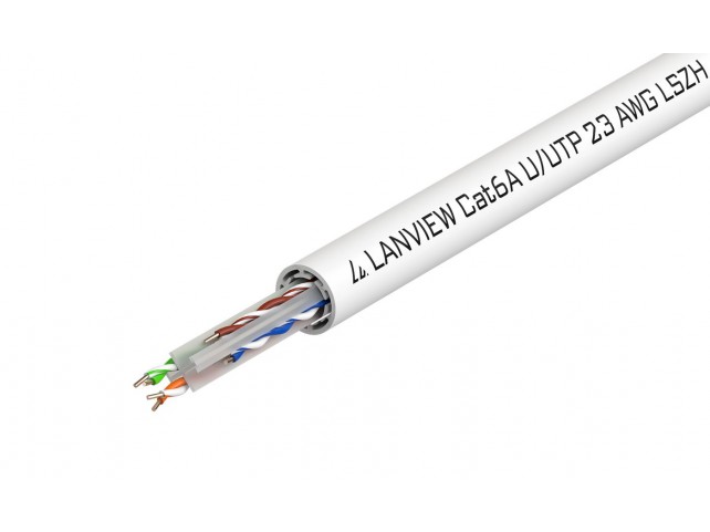 Lanview Cat6a U-UTP Network Cable  4x2xAWG23 500m