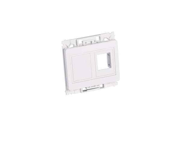 Lanview Wall plate 2 x keystone for  OPUS outlet white