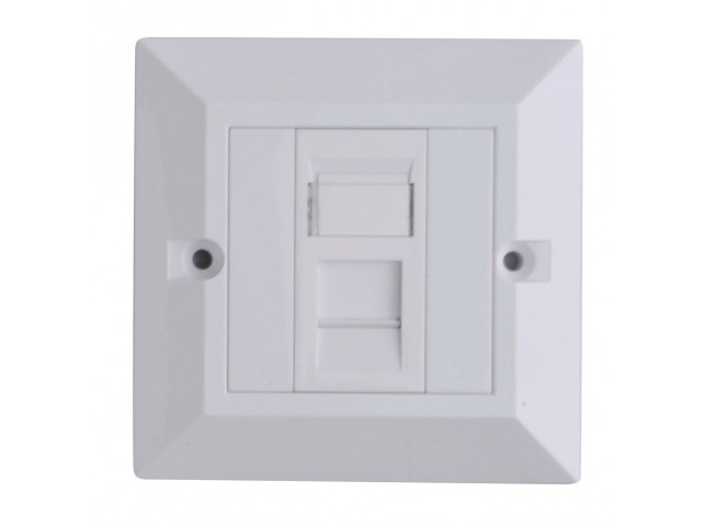 Lanview CAT6 Faceplate Single Gang UK  Type 86*86mm CAT6 Faceplate