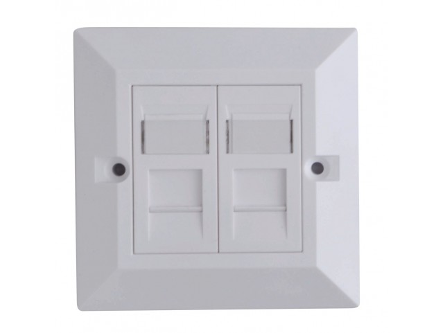 Lanview CAT6 Faceplate Dual Gang UK  Type 86*86mm CAT6 Faceplate