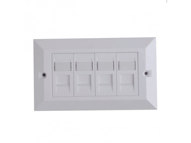 Lanview CAT6 Faceplate 4-port UK Type  146*86mm CAT6 Faceplate