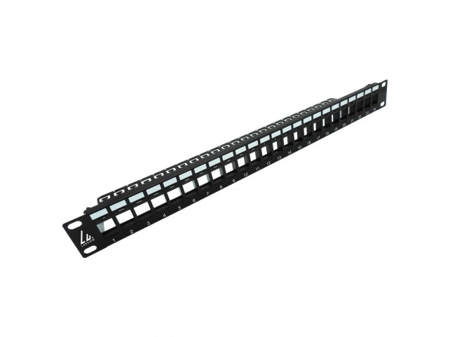 Lanview 24-port UTP Cat5e + Cat6  patch panel 1U for 19" rack