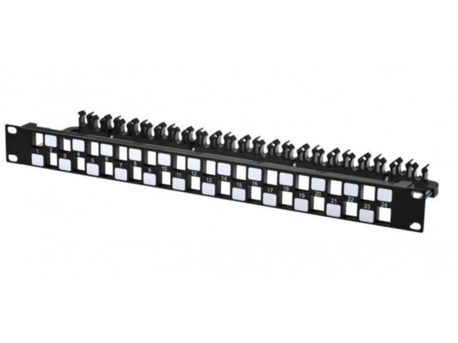Lanview 24-ports UTP Cat6a patch  panel 1U for 19" rack