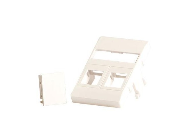 Lanview Wall plate 2 x keystone for  50 x 75 mm Clicline outlet