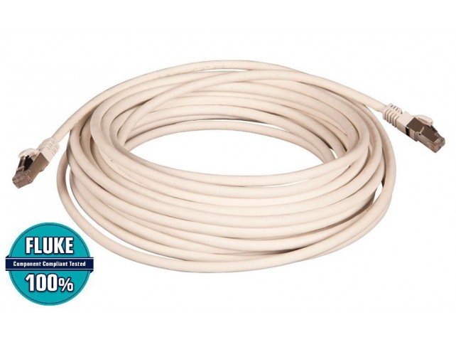 Lanview Cat6A S/FTP network cable,  White, LSZH 5M