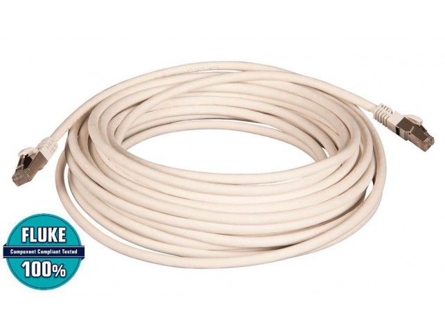 Lanview Cat6A S/FTP network cable,  White, LSZH 10M