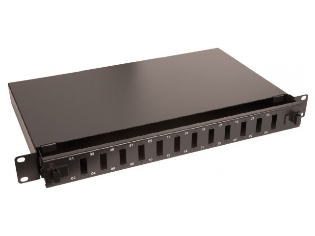 Lanview Fibre patch panel 19" 1U 12  ports for SC duplex/LC quad