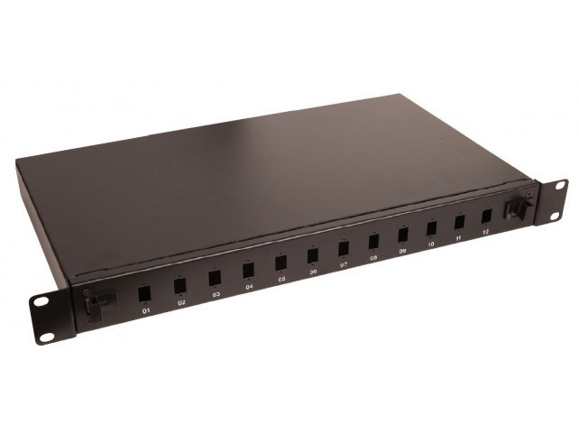 Lanview Fibre patch panel 19" 1U 12  ports for SC simplex/LC