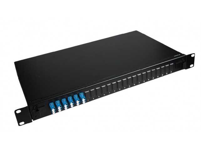 Lanview Fibre patch panel 19'' 1U  with 6 x LC duplex Singlemode