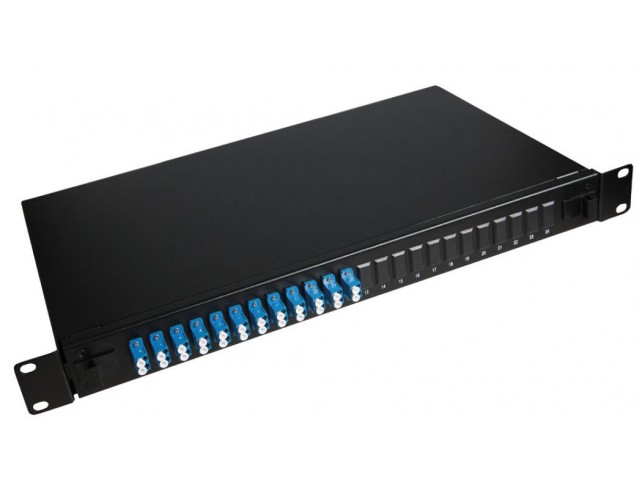 Lanview Fibre patch panel 19'' 1U  with 12 x LC duplex