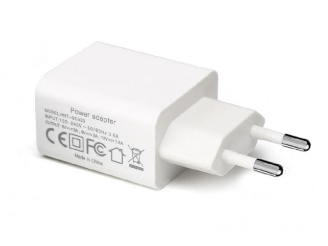 CoreParts USB Power Adapter White  12W 5V/2.4A, 9V/2A, 12V/1.5A
