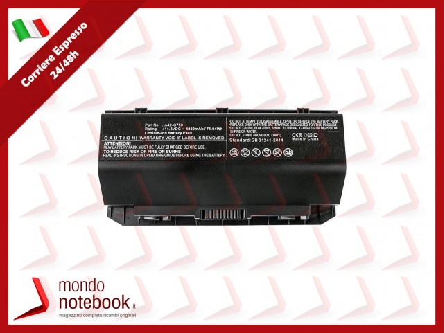 CoreParts MBXAS-BA0088 Laptop Battery Batteria for Asus 71Wh Li-ion 14.8V 4800mAh