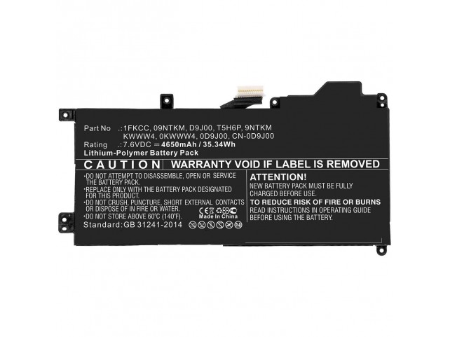 CoreParts Laptop Battery for Dell  35.34Wh Li-Pol 7.6V 4650mAh