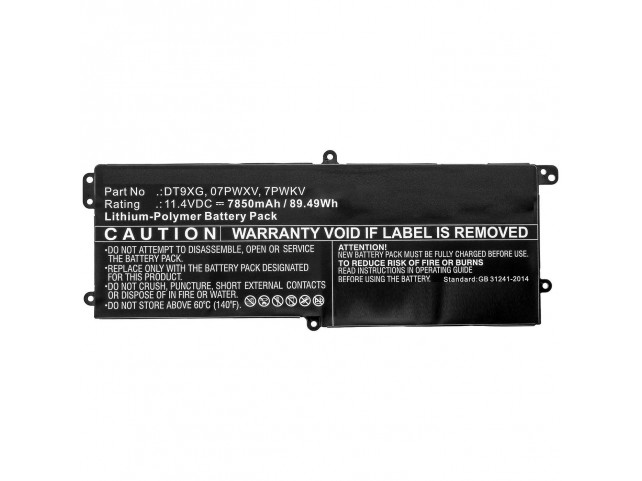 CoreParts Laptop Battery for Dell  89.49Wh Li-Pol 11.4V 7850mAh