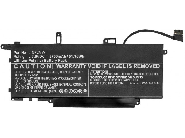 CoreParts Laptop Battery for Dell  51Wh Li-Po 7.6V 6750mAh Black
