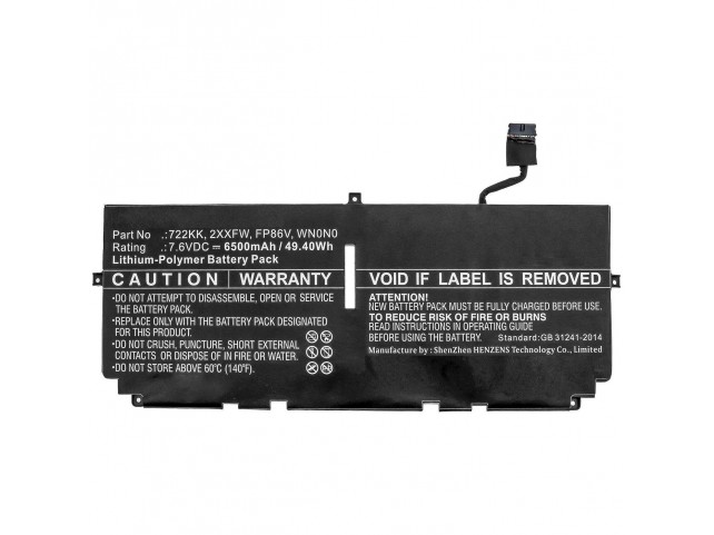 CoreParts Laptop Battery for Dell  49.40Wh Li-Polymer 7.6V