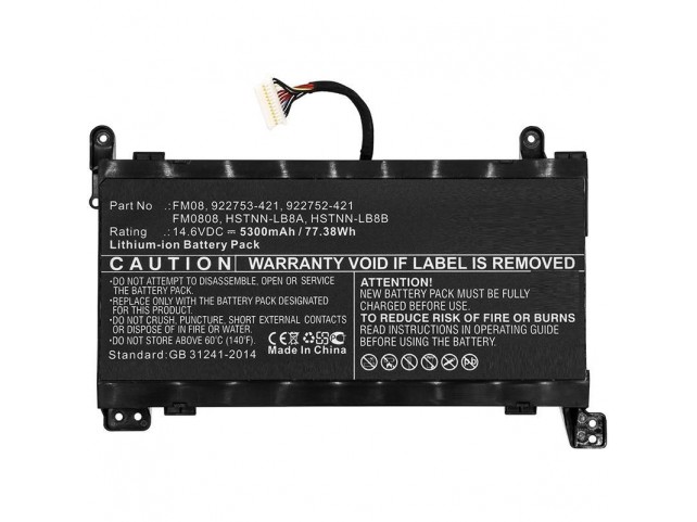 CoreParts Laptop Battery for HP  77WH Li-ion 14.6V 5.3Ah with