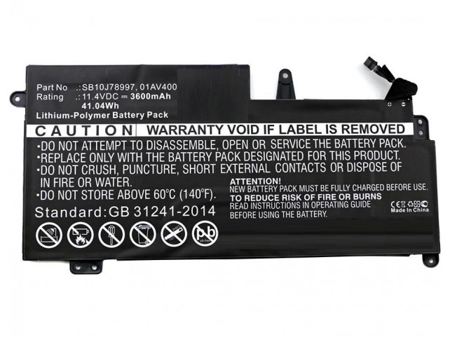 Laptop Battery for Lenovo  41Wh Li-Pol 11.4V 3600mAh