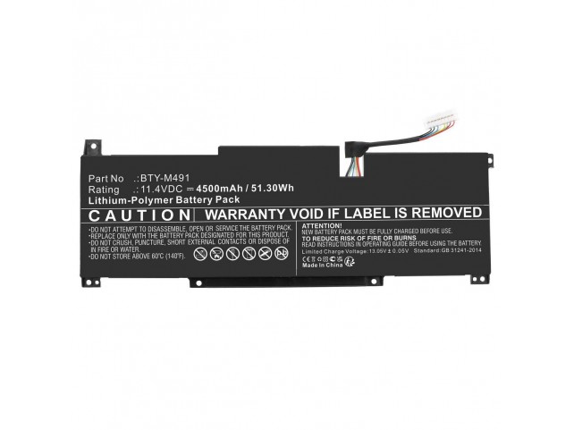 CoreParts Laptop Battery for MSI  51.30Wh Li-Pol 11.4V 4500mAh