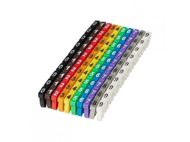 MicroConnect MicroConnect Numbered Cable  Marker Clips 0-9 MicroConnect