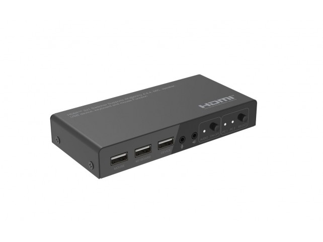 MicroConnect 4K@60Hz HDMI KVM switch, 2x1,  4:4:4