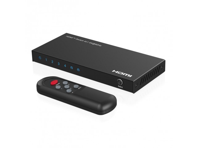 MicroConnect 4K@60Hz HDMI Switch 4x1, HDCP  2.2, w/ Remote control