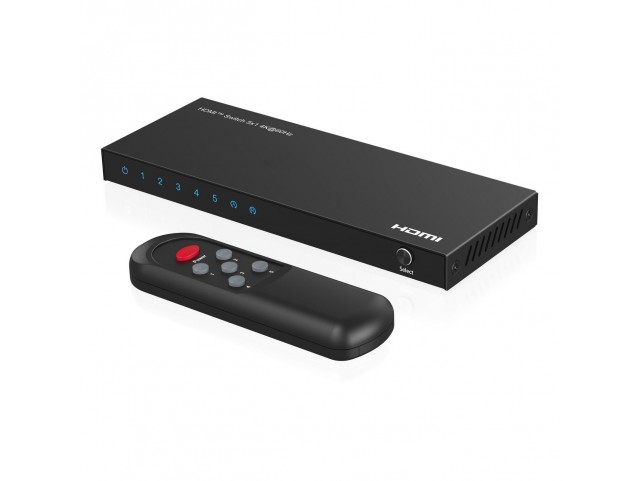 MicroConnect 4K@60Hz HDMI Switch 5x1, HDCP  2.2, w/ Remote control