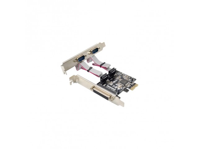 MicroConnect 1 port Parallel, 2 port Serial  PCIe card, Chip : MSC9901 1 x