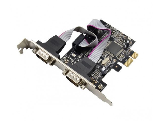 MicroConnect 2 Port Serial PCIe card  Main chip : ASIX AX99100 2 x