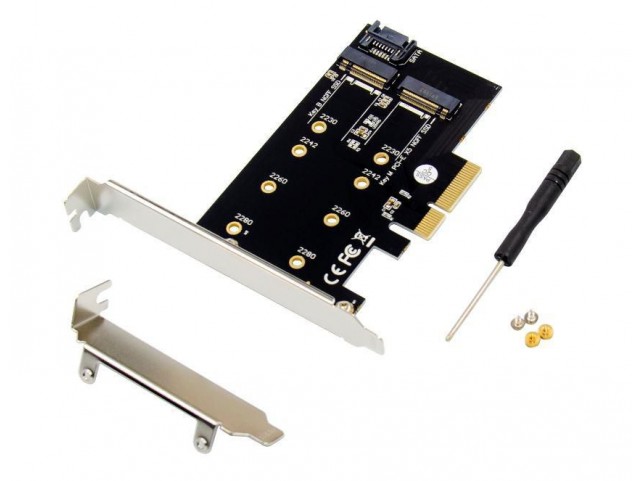 MicroConnect PCIe x4 M.2 B & M Key NVMe  SSD Adapter No driver is