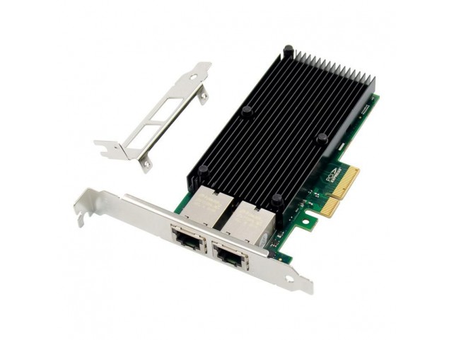 MicroConnect PCIe x4 Dual RJ45 10 GbE X550  Network Adapter Chipset: