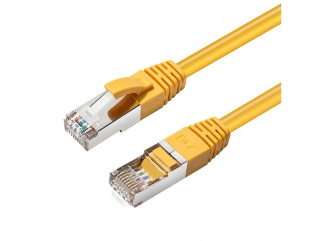 MicroConnect CAT6A S/FTP 0.25m Yellow LSZH  Shielded Network Cable, LSZH,
